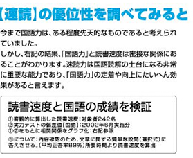 読書速度と国語の成績を検証