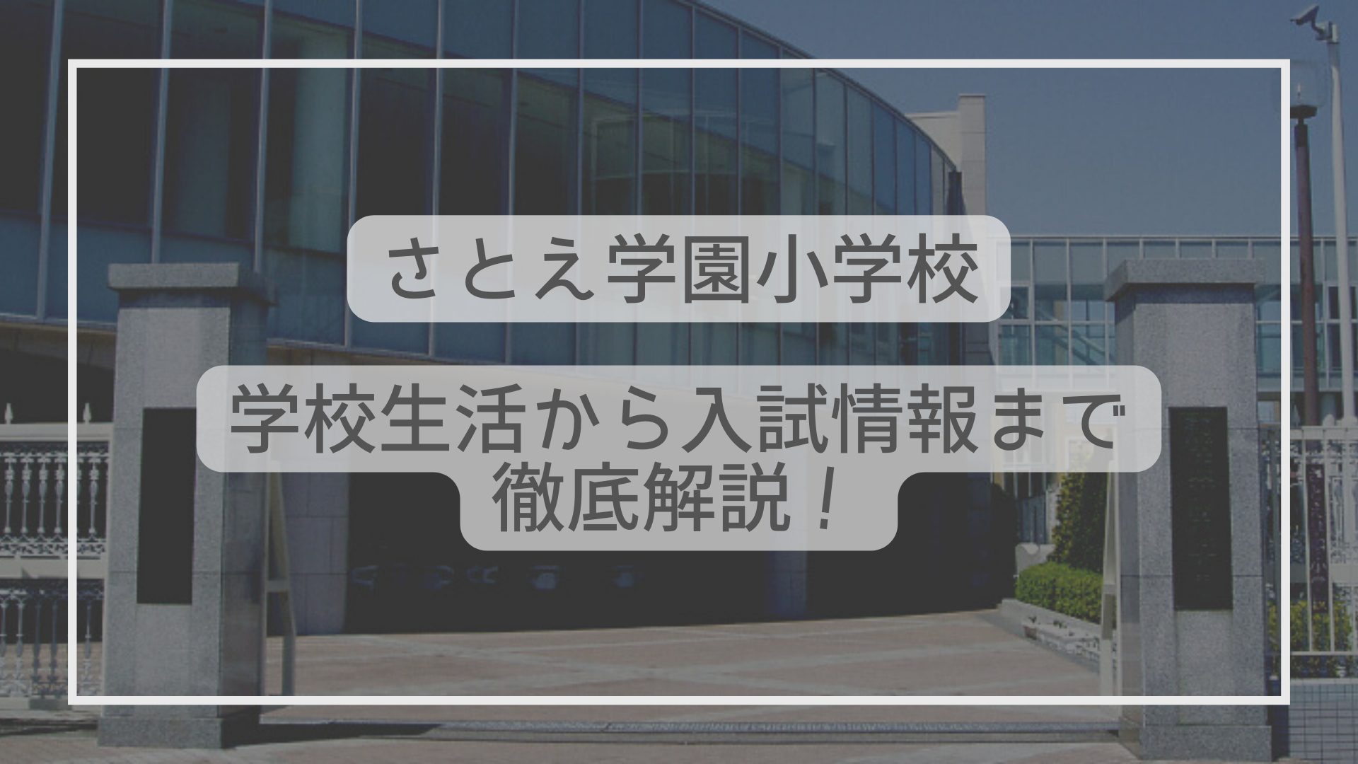 さとえ学園小学校はどんな学校？学校生活から入試情報まで徹底解説！